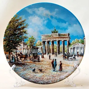 Коллекционная Тарелка «Бранденбургские ворота» Фарфор VOHENSTRAUSS, Германия -1991 год.