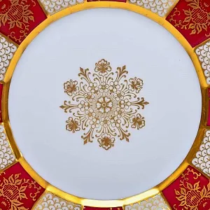 Фарфоровый Набор «Эгоист» - 4 предмета из серии «Золотая снежинка», Furstenberg Германия.