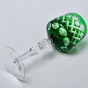 Хрустальный Бокал для вина серия «BRISTOL» зелёного цвета, NACHTMANN Германия, 70 -е годы ХХ века.