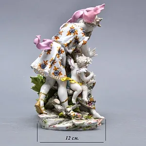 Редкость! Антикварная Фарфоровая статуэтка «ЛЮБОВНАЯ ИДИЛЛИЯ», VOLKSTEDTER Германия.