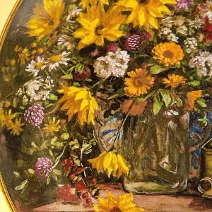 Коллекционная Номерная Тарелка «Натюрморт на камине» Фарфор, Royal MOSA, Голландия -1988 год.