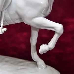 Редкая! Коллекционная Фарфоровая статуэтка «РЫСЬ», Wiener Porzellanmanufaktur Augarten, Австрия, середина ХХ века.