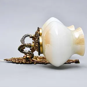 Винтажный Электрический Настенный Двух рожковый Светильник - Бра, бронза СССР 70 -е гг.