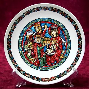  Коллекционная Тарелка - Блюдо «Дары Волхвов» Фарфор, Henri d'Arceau Limoge, Франция -1979 год.