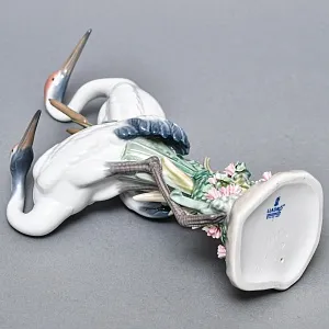 Коллекционная Фарфоровая статуэтка «Птицы. Пара журавлей», Lladro Испания. 