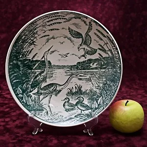 Декоративная Тарелка «Птичий мир» ЗиК Конаково СССР - 1974 год.