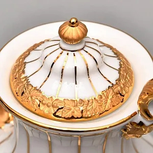 Редкость! Фарфоровый Кофейный сервиз на 6 персон - 21 предмет, Х форма MEISSEN, Германия.