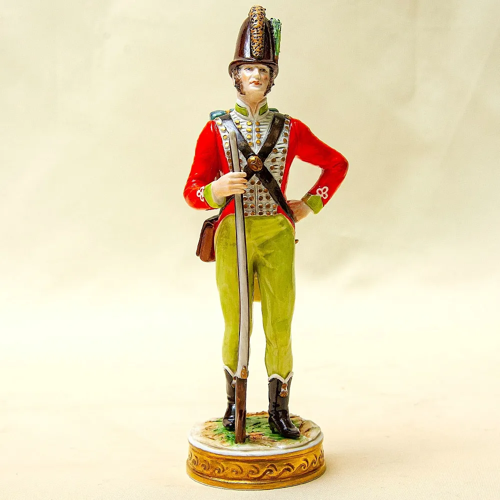 Редкая Коллекционная статуэтка «Солдат 87-го пехотного полка», Фарфор, RUDOLF KAMMER, Германия.