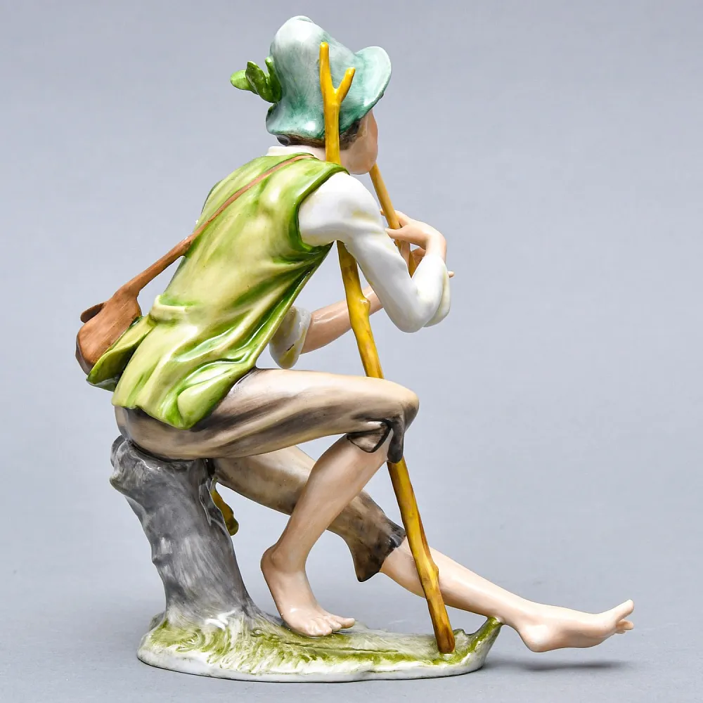 Редкая! Коллекционная Фарфоровая статуэтка «Пастушок с дудочкой» KAISER Porzellan Германия -1967 год.