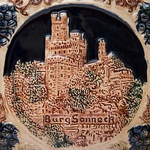 Крюшонница - Горшок для Глинтвейна «Старинные Замки» + 4-е Кружки Фаянс Германия