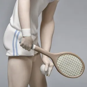 Парные Фарфоровые статуэтки «Теннисистка и Теннисист», Lladro Испания, 1982 - 1987 годы. 
