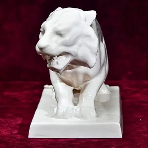 Большая Коллекционная статуэтка «Бенгальский ТИГР», Фаянс LUX, Бельгия.