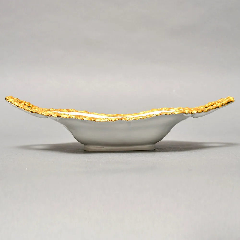Фарфоровая Сухарница с ручками - Блюдо «Роза Мейсена», MEISSEN Германия, 1924 - 1934 годы.