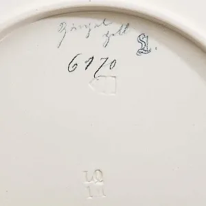 Бисквитная Графика, Декоративная Тарелка «Орлан - Охота» Фарфор, Германия - 80е гг.