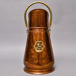 Высокий Медный Зольник или Подставка для зонтов и тростей, Бельгия середине ХХ века.