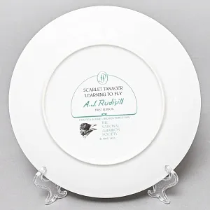Коллекционная Тарелка «Алая танагра - Учимся летать» Фарфор, Franklin Porcelain США -1983 год.