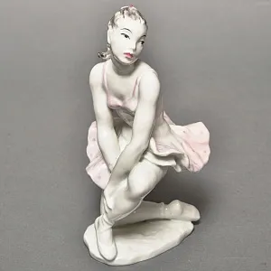  Коллекционная Фарфоровая статуэтка «Балерина в розовой пачке», ROSENTHAL Германия, середина ХХ века.