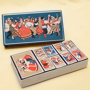 Памятный Сувенирый Набор - Хозяйственные Спички «Танцы Народов СССР», СССР - 1957 год. 