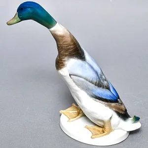 Птица - Фарфоровая Статуэтка «Утка - СЕЛЕЗЕНЬ», ROSENTHAL Германия -1956 год.