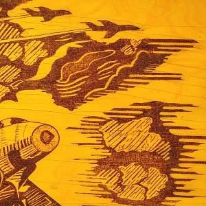 Агитационное Настенное Панно - Картина «Летчики! На страже Родины!» СССР - 1968 год.