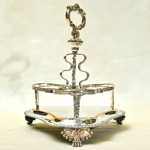 Сервировочная Металлическая Подставка для Винных бутылок, SHEFFIELD Англия середина ХХ века.