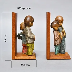 Букенды - Держатель - Ограничитель - Подставка для книг «Маленькие Музыканты», Дерево Германия - 60 гг.