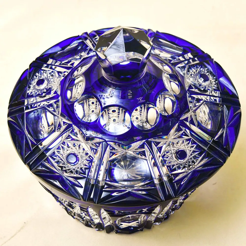 Ваза - Конфетница с кышкой Хрусталь JOSKA BODENMAIS Германия, конец 60-х гг.