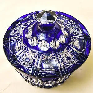 Ваза - Конфетница с кышкой Хрусталь JOSKA BODENMAIS Германия, конец 60-х гг.