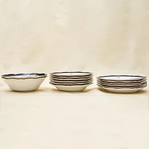 Кобальтовый Фарфоровый Столовый сервиз «Marie-Luise» на 6 персон, LINDNER Kups, Германия 60-гг.