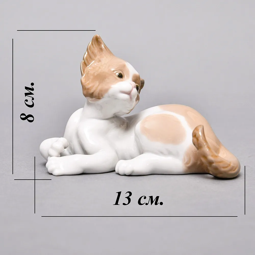 Коллекционная Фарфоровая статуэтка «Кошка - Удивленный котенок», Lladro Испания.