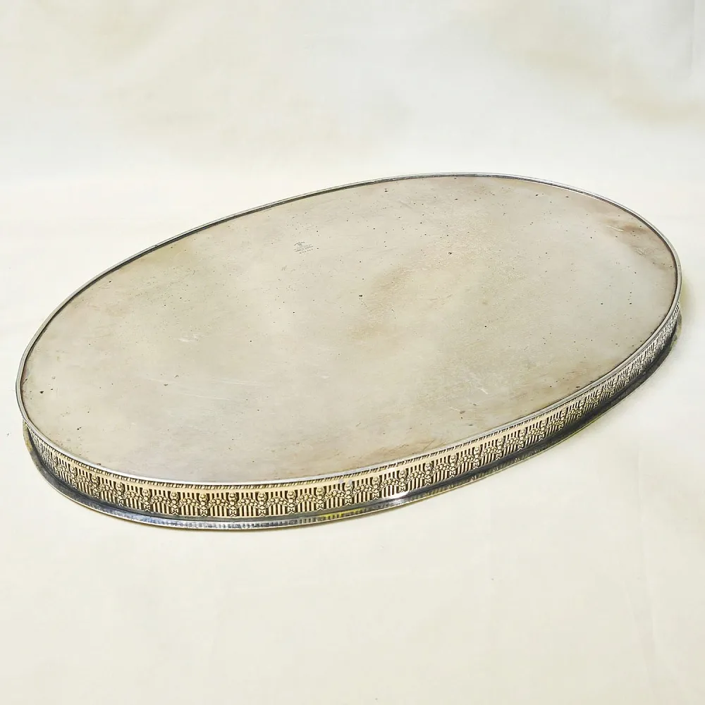 Большой Металлический Поднос, Silverplate, SHEFFIELD Англия.