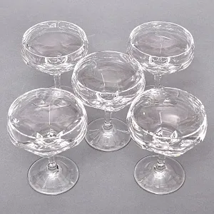 Набор Хрустальных Фужеров для Шампанского или Креманки серия «ANTIKA» - 5 штук, NACHTMANN Германия 70 гг.