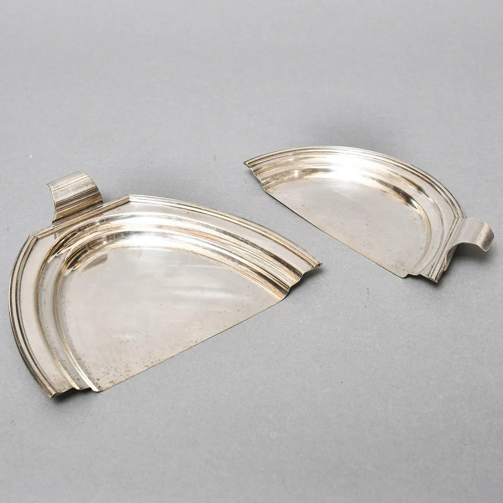 Старинный Совок и скребок для уборки крошек со стола, Металл, Silverplated, SHEFFIELD Англия. 