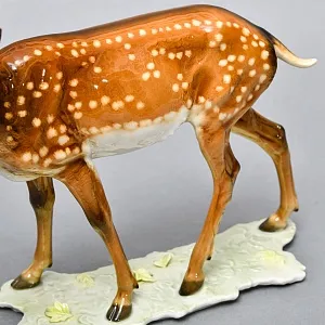 Коллекционная Фарфоровая статуэтка «Пятнистый Олень», Hutschenreuther Германия.
