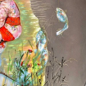 Авторская Фарфоровая тарелка - блюдо «Мистер Обата» Silver, Rosenthal Германия, 1974 - 1982 год. 