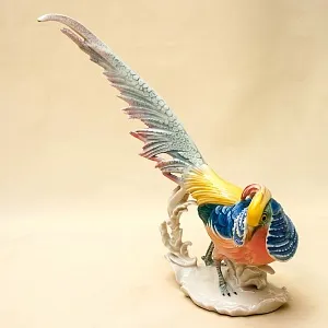 Фарфоровая статуэтка «Большой Золотой Фазан», Карл Энс / Karl Ens,  Германия, 50-е годы ХХ века.