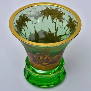 Парфюмерный набор из 3-х предметов «Влюбленная пара. Свидание», Хрусталь Johann Oertel & Co. Богемия.