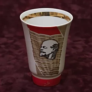 Вазочка - Карандашница «50 лет Великого Октября» СССР ЛФЗ - 1967 год.