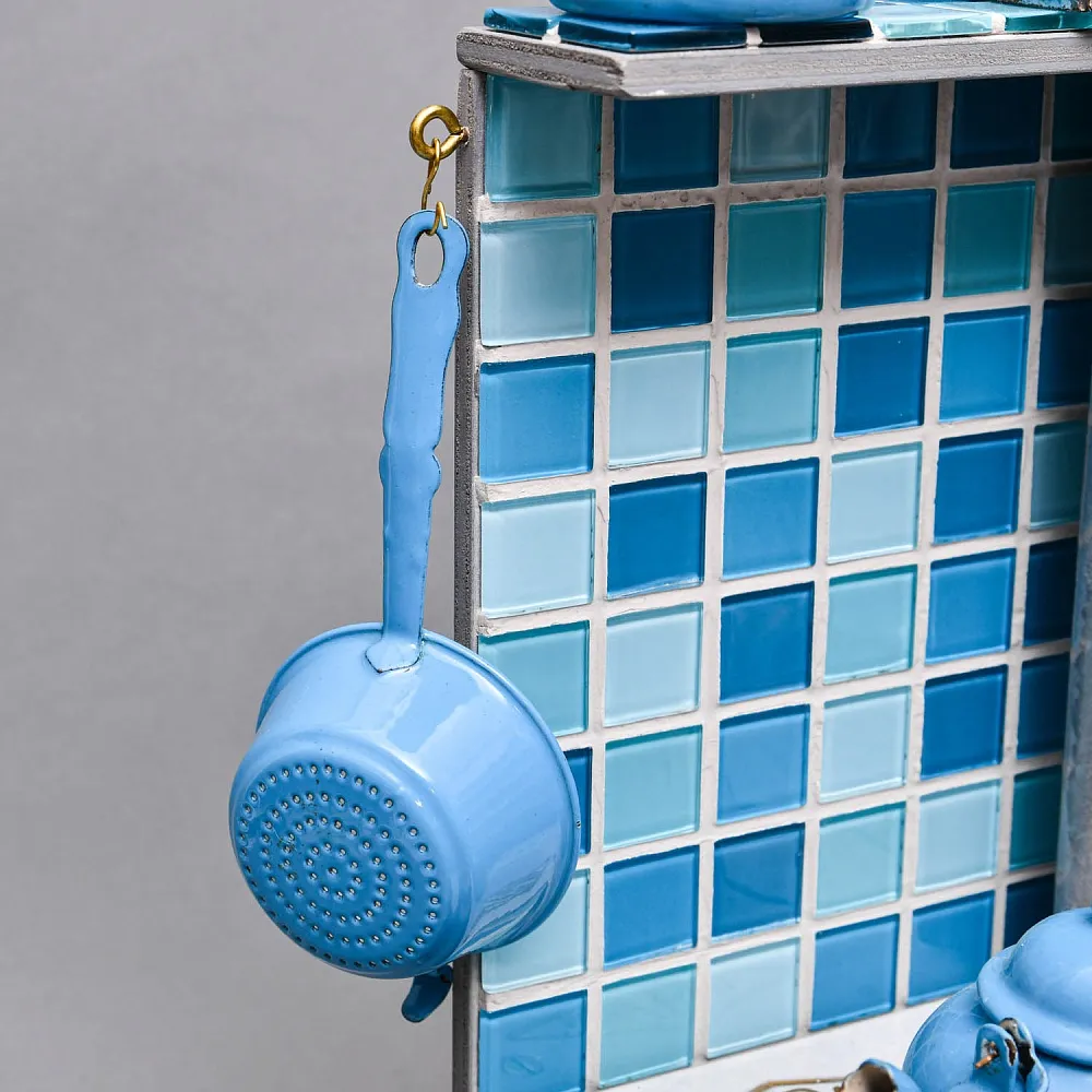 Редкость! Винтажная Игрушка - Кукольный детский набор - Плита с Посудой, Германия середина ХХ века.