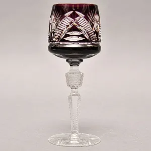 Хрустальный Бокал для вина серия «IMPERIAL» аметистового цвета, JOSEPHINENHUTTE Германия, 50-е годы ХХ века.