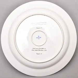 Большое Коллекционное Блюдо - Тарелка «Отдых после Охоты» Фарфор KAISER Германия.