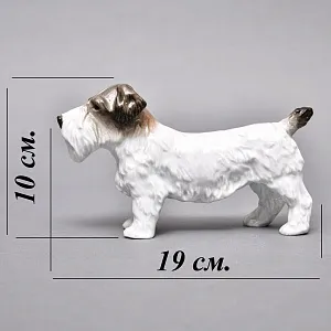 Коллекционная  Фарфоровая статуэтка «Собака. Фокстерьер», Karl Ens Германия, первая половина ХХ века.