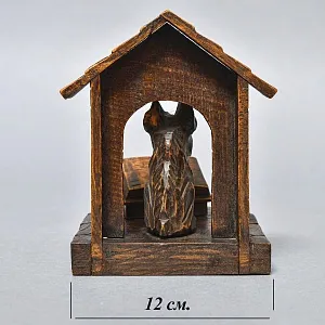 Авторские Деревянные Букенды - Держатели - Подставка для книг «Учёные Терьеры», Германия, 60-е гг.