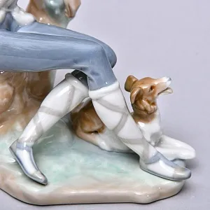 Коллекционная Фарфоровая статуэтка «Мальчик с собакой. Юный пастух», Lladro Испания.