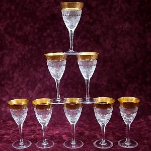 Редкость! Хрустальные Бокалы для Вина «Splendid» -8 штук, Theresienthal Германия, 50 гг.