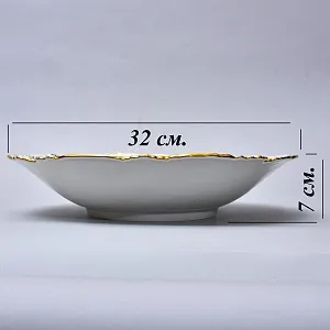 Редкость! Большое Коллекционное Блюдо «Золотые Розы», Фарфор MEISSEN Германия -  1978 год.