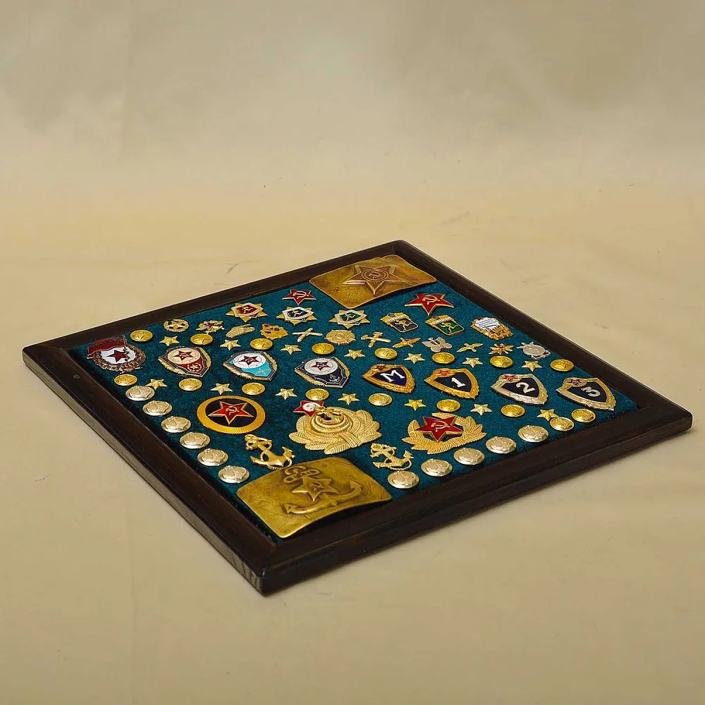 Коллекционное Панно - Картина «Элементы формы и Знаки отличия ВС СССР», Россия вторая половина ХХ в.