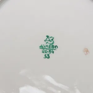 Большая Агитационная Фарфоровая Тарелка - Блюдо «ВСХВ - Тракторист и Колхозница» Дулево СССР -1954 год. 