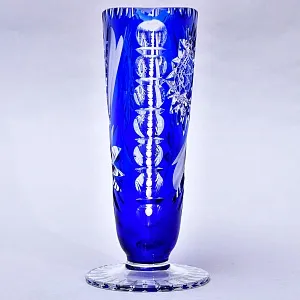 Редкость! Треугольная Ваза из Цветного Хрусталя JOSKA BODENMAIS Германия, конец 60-х гг.