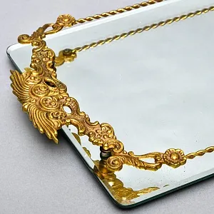 Антикварный Зеркальный Поднос для сервировки и подачи, Франция начало ХХ века.. 